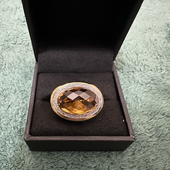 14k Solid Gold Citrine Ring - Picture 1 of 7